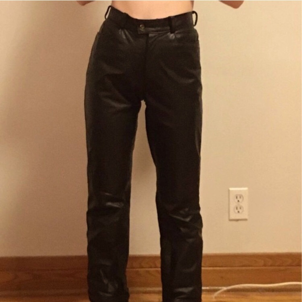 Vintage Laurence Roy high-waisted leather pants